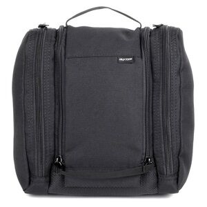 Buxton Double Zip Hanging Kit Travel Bag Dop kit in black